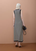 VESTIDO MAITE TRICOT MARINHEIRO ABERTO - Carla Valente