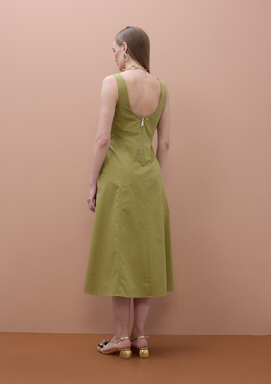 VESTIDO MAITE POPELIN COM ALÇAS AJUSTADO - Carla Valente