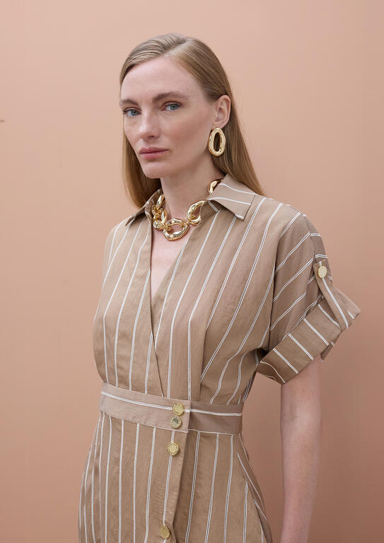 VESTIDO MAITE CAMISEIRO RISCAS - Carla Valente