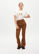 CALÇA LOLA CASADMNT BOCA DE SINO EM SUEDE SINTETICO - Carla Valente