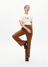 CALÇA LOLA CASADMNT BOCA DE SINO EM SUEDE SINTETICO - Carla Valente