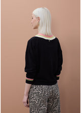 JERSEY MAITE DECOTE EM V CORES CONTRASTANTES DETALHE TRANÇA - Carla Valente