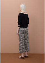 JERSEY MAITE DECOTE EM V CORES CONTRASTANTES DETALHE TRANÇA - Carla Valente