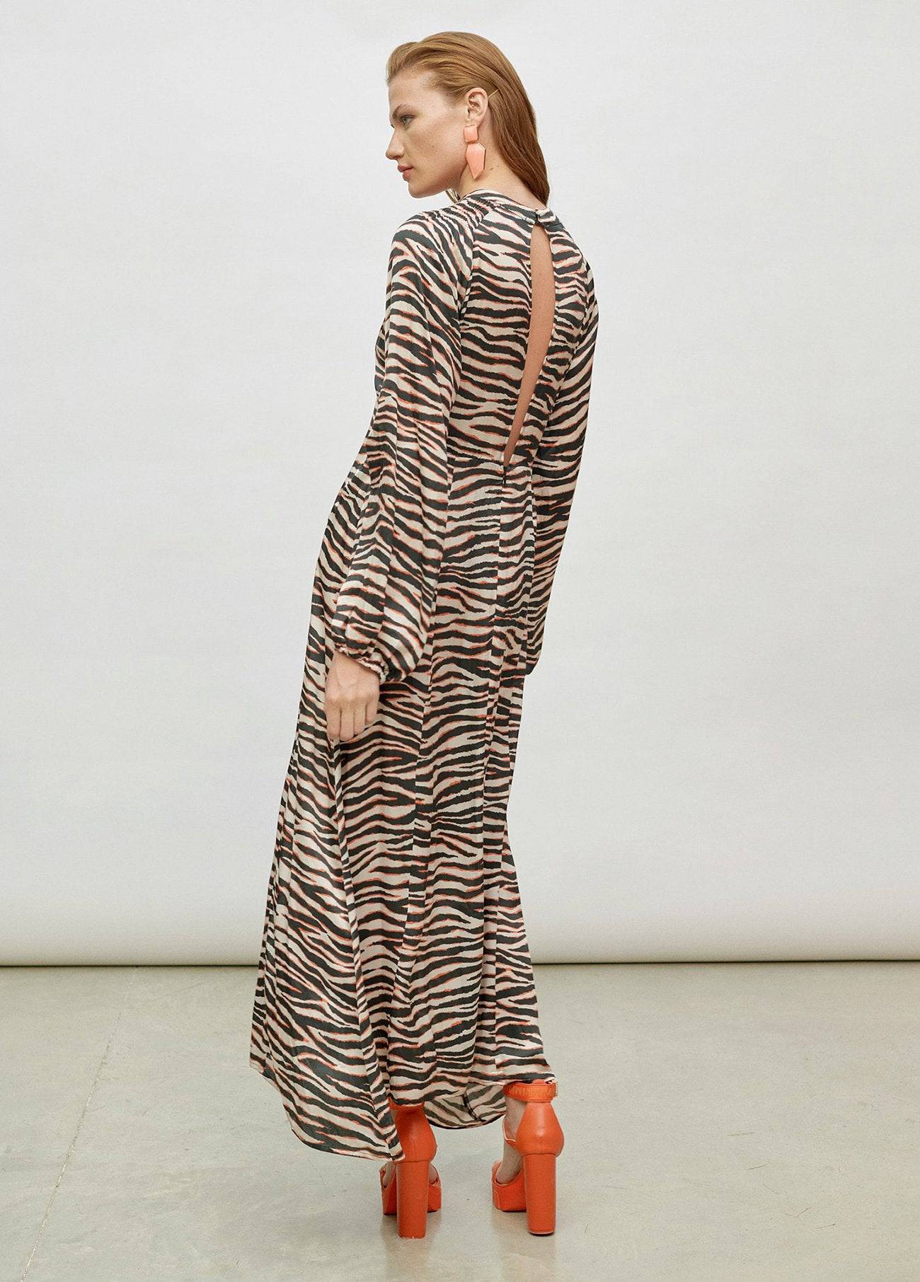 VESTIDO MAITE ZEBRA FUMO - Carla Valente