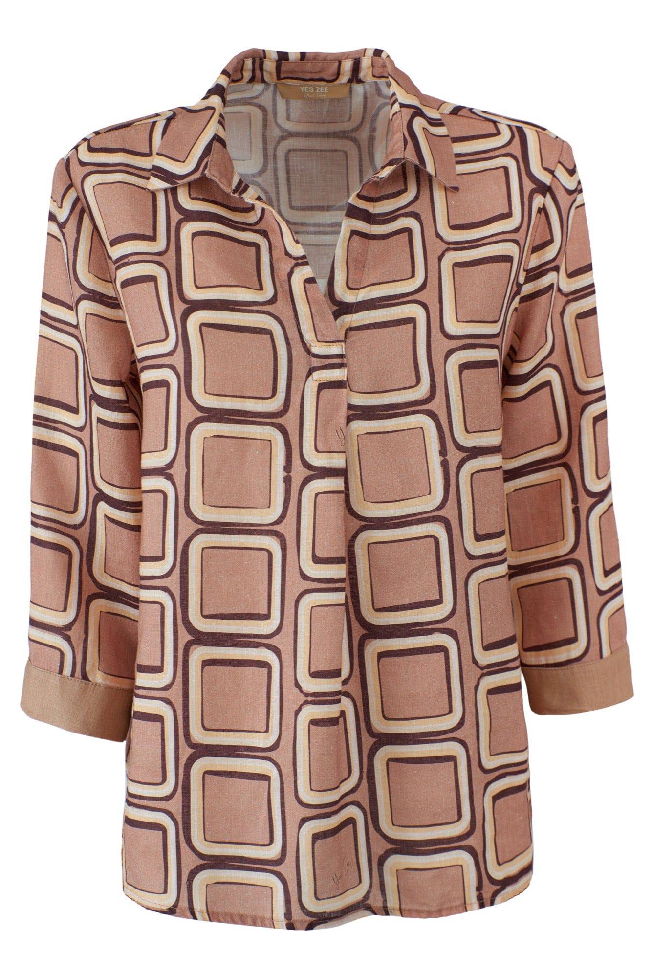 CAMISA YES ZEE ESTAMPADA  MANGA 3/4 - Carla Valente
