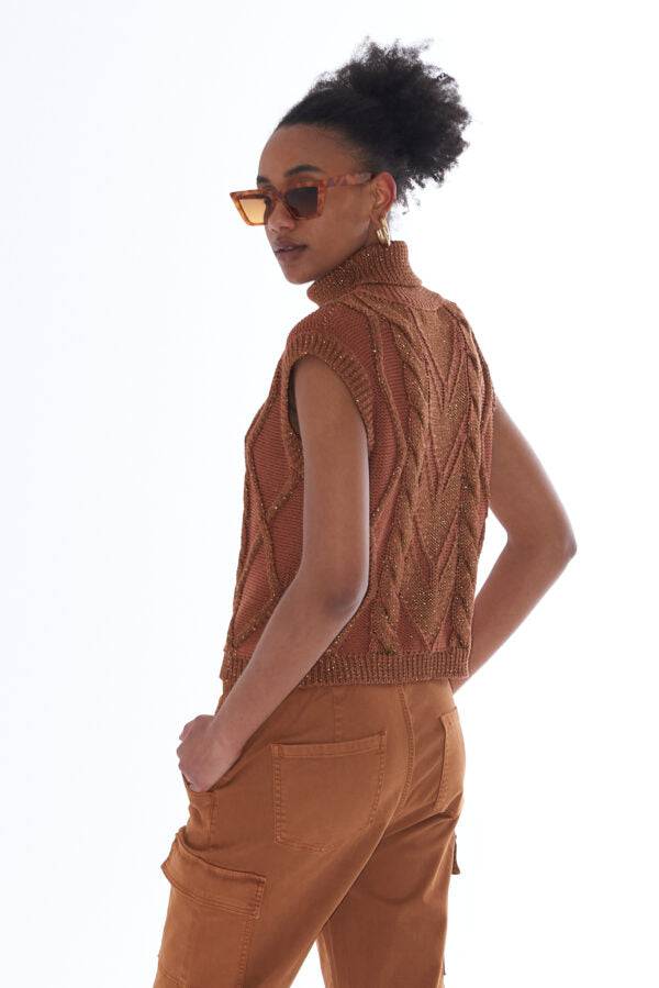 CAMISOLA YES ZEE SEM MANGAS C/LUREX - Carla Valente