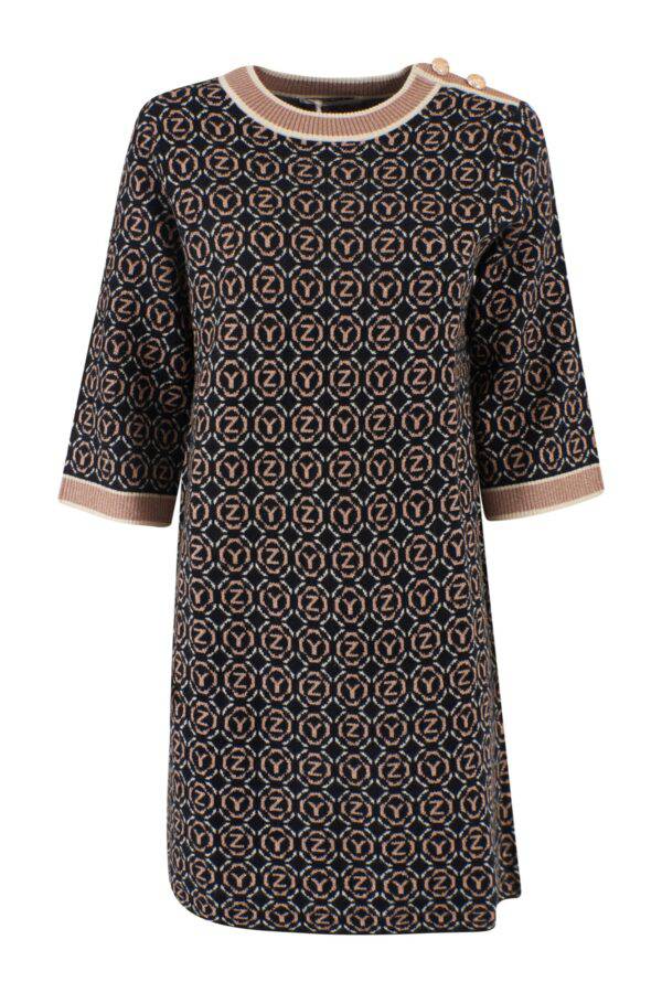 VESTIDO YES ZEE MALHA JACQUARD MANGA 3/4 - Carla Valente