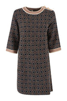 VESTIDO YES ZEE MALHA JACQUARD MANGA 3/4 - Carla Valente