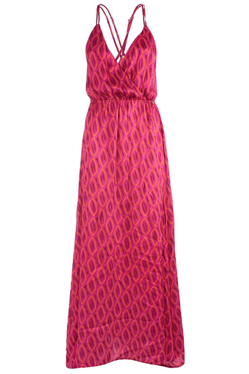 VESTIDO YES ZEE SLIP LONGO ESTAMPADO LOG - Carla Valente