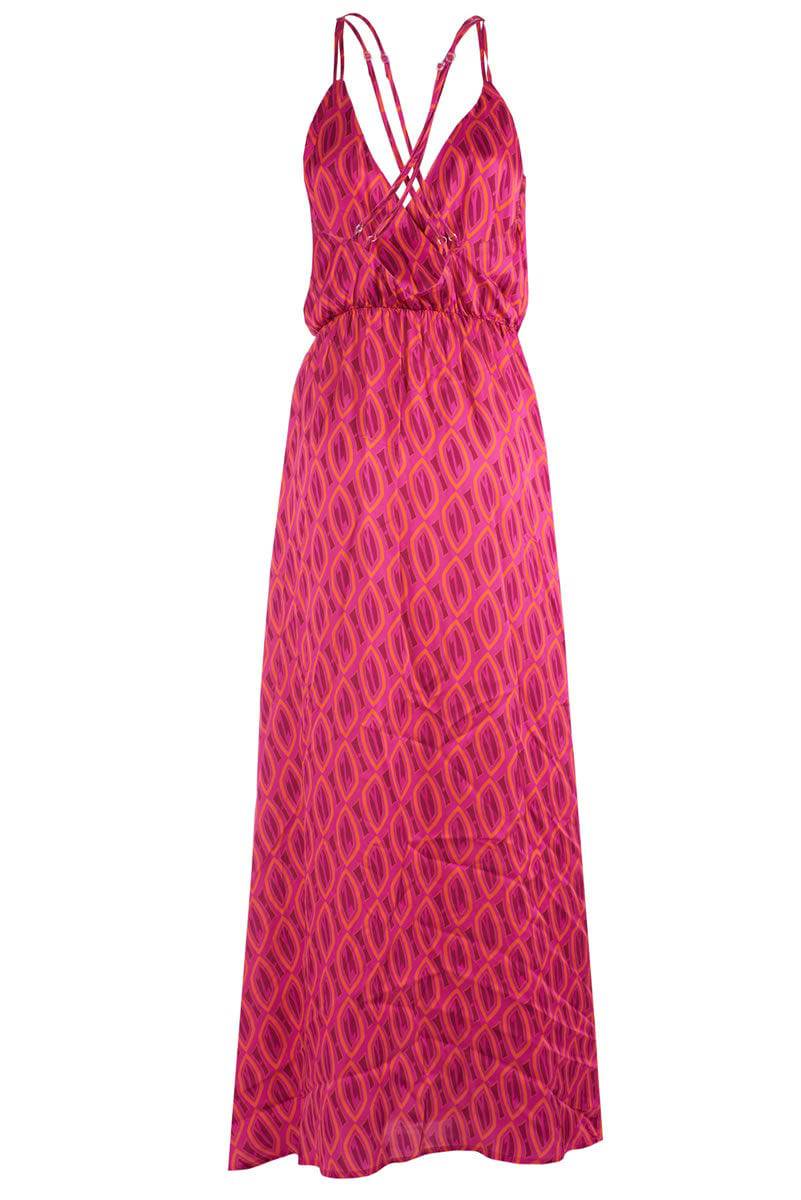 VESTIDO YES ZEE SLIP LONGO ESTAMPADO LOG - Carla Valente