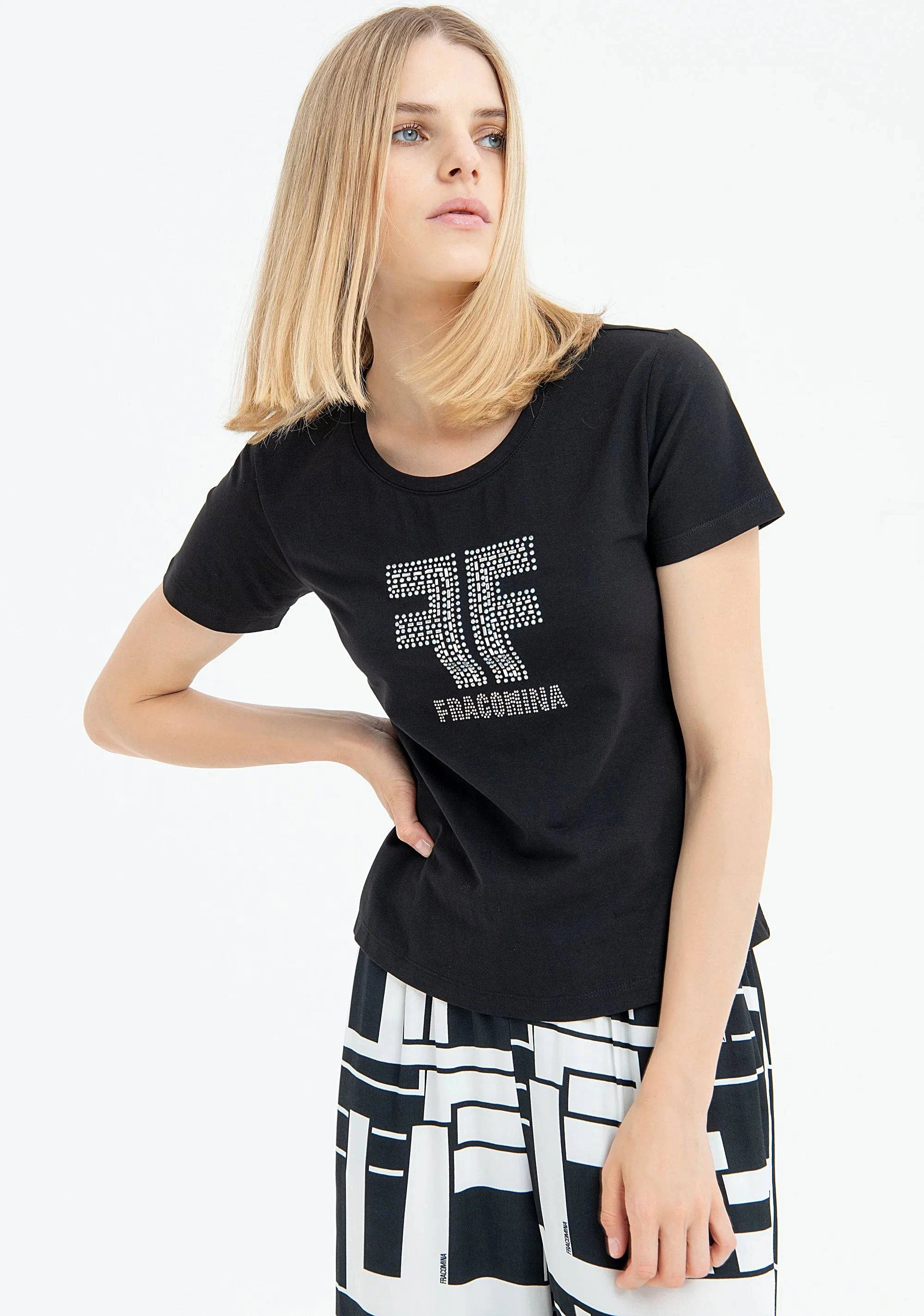 T-SHIRT FRACOMINA MNGRM STRASS - Carla Valente